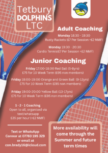 tennis coaching flyer